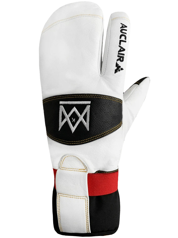 Auclair Mikael Kingsbury Pro Model 3 Finger Mitts White/Black 1 Auclair Mikael Kingsbury Pro Model 3 Finger Mitts White/Black