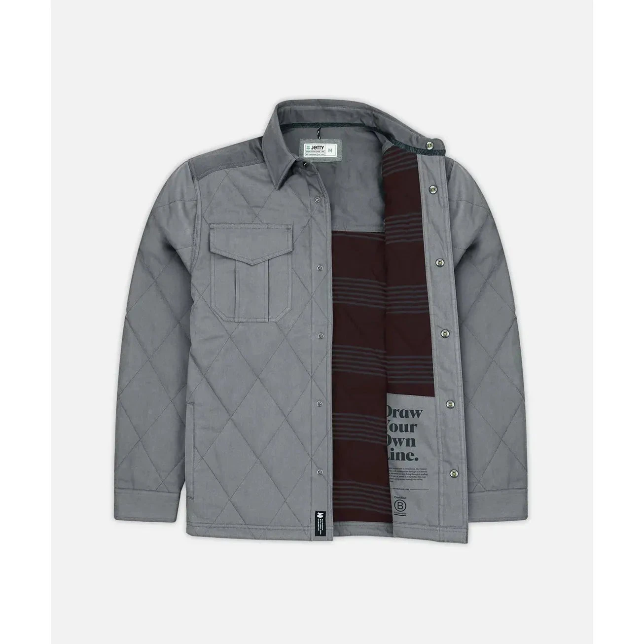 Jetty Dogwood Quilted Jacket Grey 2 Jetty Dogwood Quilted Jacket Grey - Image 2