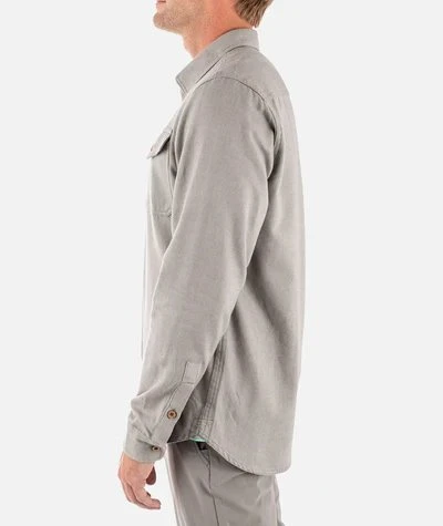Jetty Essex Oyster Twill Shirt Heather Grey 3 Jetty Essex Oyster Twill Shirt Heather Grey - Image 3