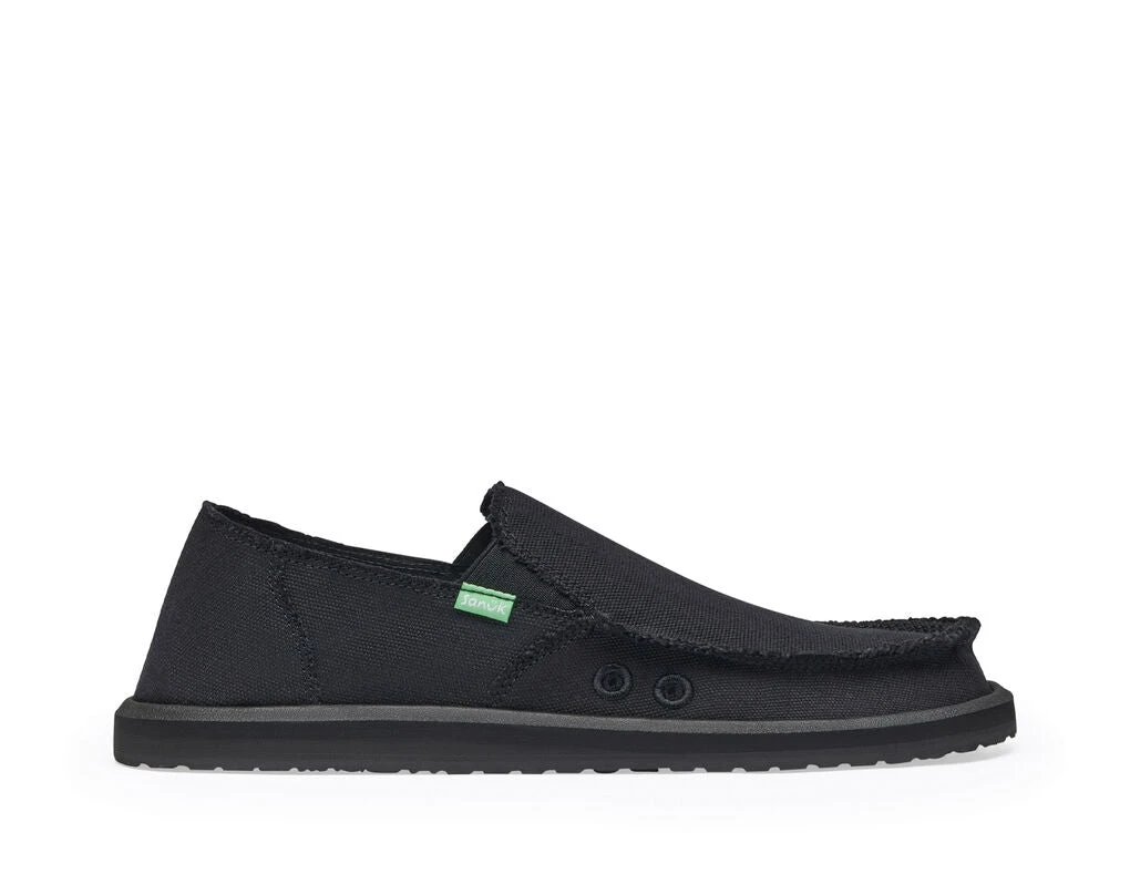 Sanuk Sidewalk Surfer Slip-on Black 1 Sanuk Sidewalk Surfer Slip-on Black