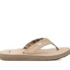 Sanuk Ziggy ST Suede Flip Flops Tan