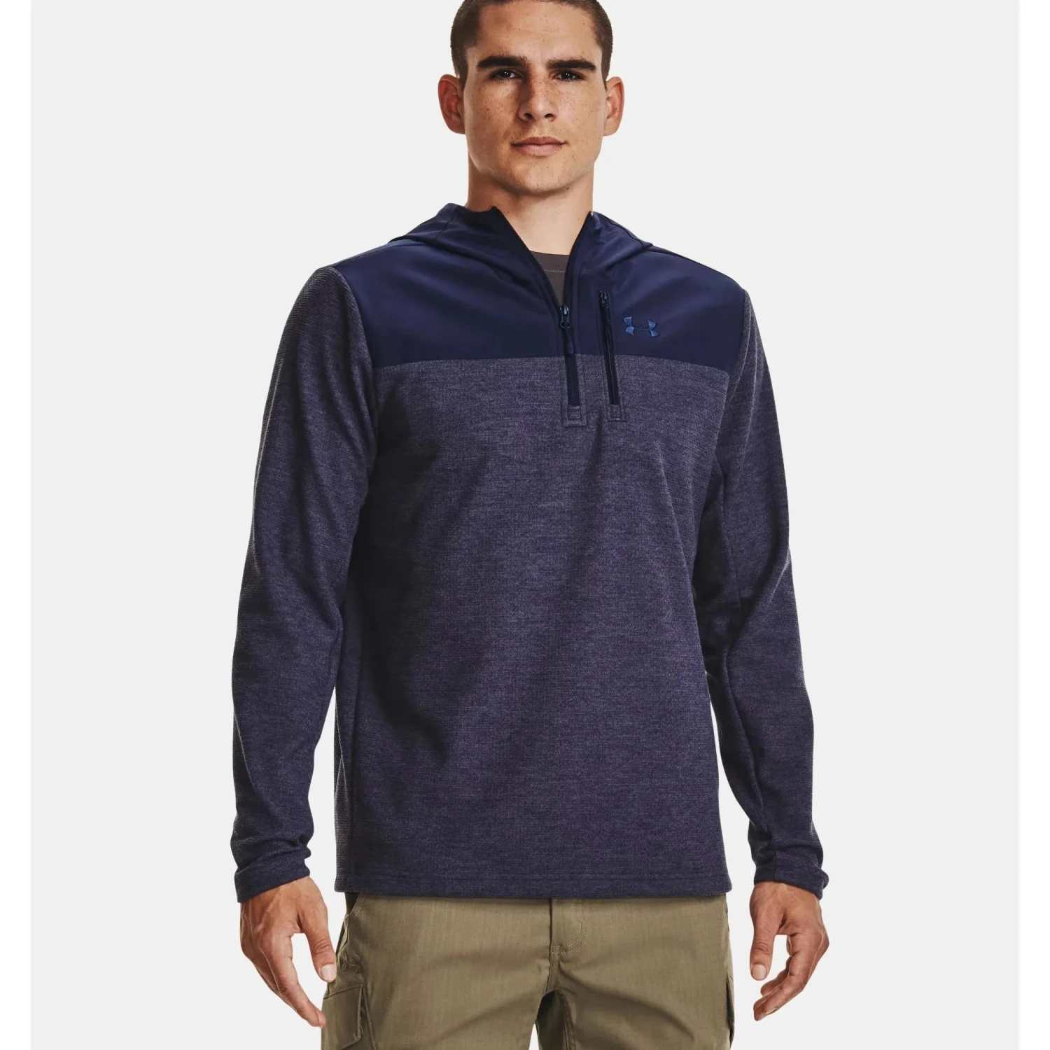 Under Armour Specialist Grid 1/2 Zip Hoodie Navy 2023 3 Under Armour Specialist Grid 1/2 Zip Hoodie Navy 2023 - Image 3